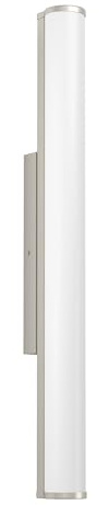 EGLO LED Wandlampe Calnova, Spiegelleuchte aus Metall in Silber, satiniertes Glas in Weiß, Badezimmer Lampe, Feuchtraumleuchte neutralweiß, IP44, L 60 cm | satiniertes Glas in Weiß, Badezimmer Lampe, Feuchtraumleuchte neutralweiß, IP44, L 60 cm
