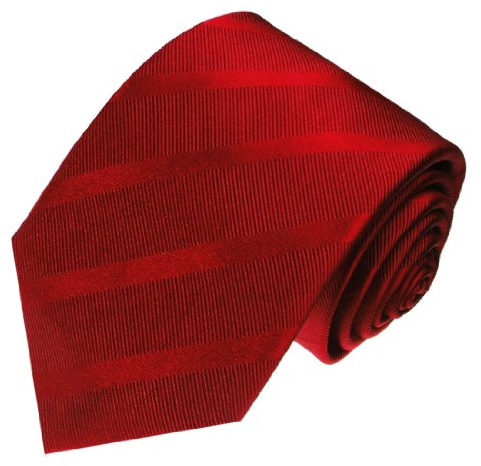 Lorenzo Cana - Rot bordaux farbene hochwertige Marken Krawatte aus 100% Seide 150 cm lang 7,5 cm breit - 84315