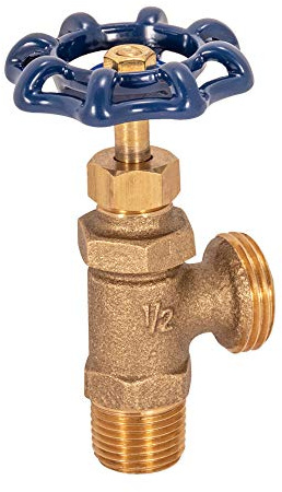 Eastman Heavy-Pattern Boiler Drain with MHT Outlet, 1/2 Inch MIP Connection, Brass Plumbing Fitting with Stuffing Box, 48620
