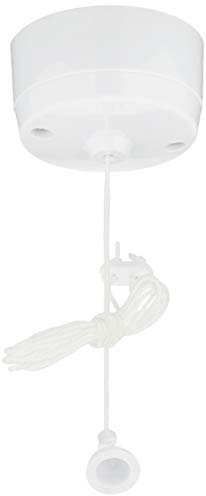 Merriway BH02684 2-Way Ceiling Switch Bathroom Pull Cord, Round 5 Amp-White