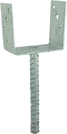 Soporte para postes en U, 101 mm, con doll de piedra, 200 mm, forma de U, ancla de poste tzn