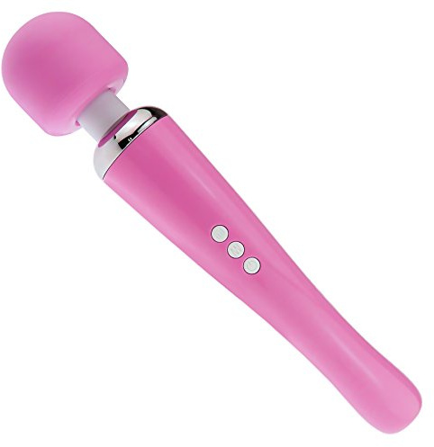 MarieLove Magic Wand - Masajeador de 20 etapas, recargable, potente y silencioso, 9000 rpm, 30 cm (rosa)
