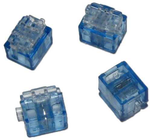 world-trading-net Kabel Schnellverbinder blau-transparent – Abzweigverbinder ohne Abisolieren – für 0,1–0,9 mm² – Kabelverbinder für Kfz, LED & Modellbau (4 Stück)