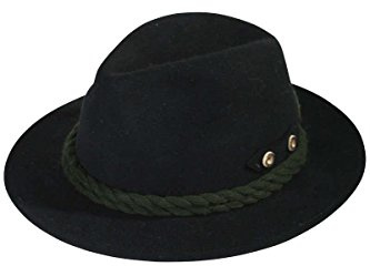Faustmann Hüte Herren Trachtenhut schwarz 'Hirschhorn', schwarz,