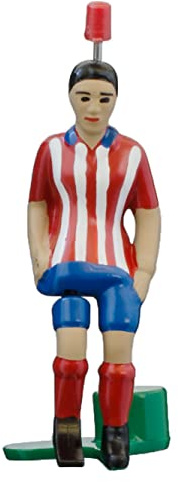 TIPP-KICK Top-Kicker At. Madrid I Jugadores Originales para jóvenes y Mayores I Diviértase Jugando con Esta Figura de fútbol en Todos Nuestros futbolines I Accesorios I Camiseta roja/Blanca