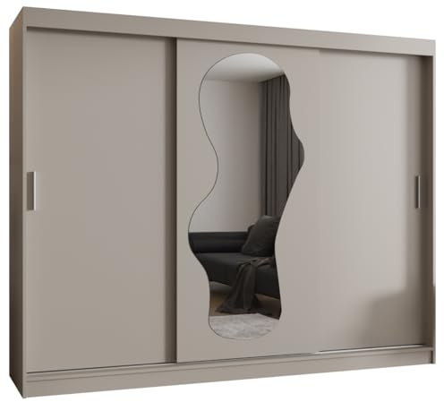 ABIKSMEBLE Armoire Porte coulissante Ultra - Armoire Chambre - Dressing Chambre Adulte - Penderie Vetement Dressing - Garde Robe - Placard Chambre - 3 Portes - Closet