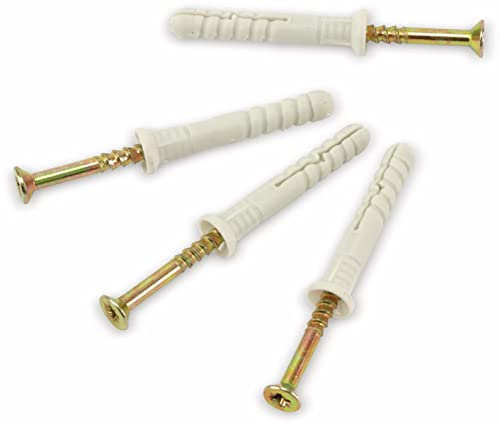 Stile Tasselli Nylon 6 X 40 – 200 tasselli per chiodi a testa svasata tasselli a croce premontato