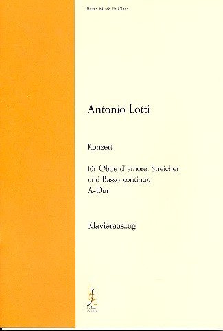 Konzert A-Dur für Oboe d'amore, Streicher und Bc: Klavierauszug