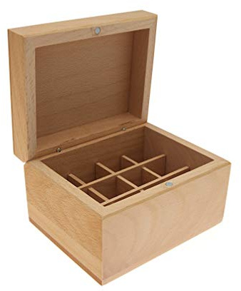 Absolute Aromas Ätherische Öle Holz Aufbewahrungsbox - für 12 x 5ml oder 10ml ätherische Öl- oder Duftflaschen