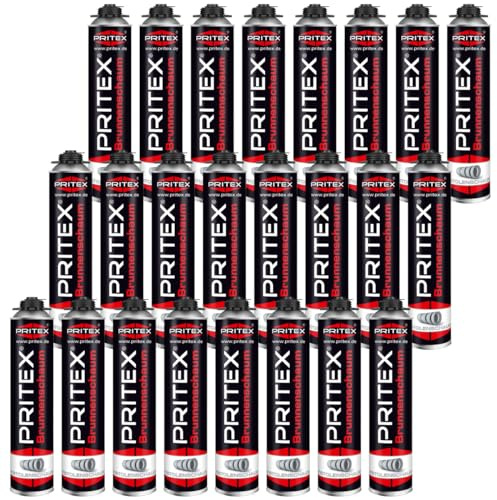 PRITEX Brunnenschaum 24x 750ml, Pistolenschaum für Brunnenschachtringe
