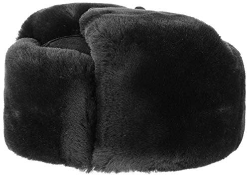 Hutshopping Leder Lapeer Fliegermütze (S/54-55 - schwarz)