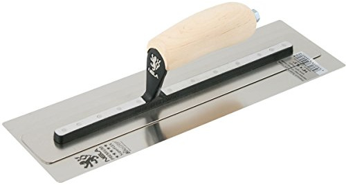 Superflex Stainless Steel Finishing Trowel 14 x 4.3 Wood Handle c