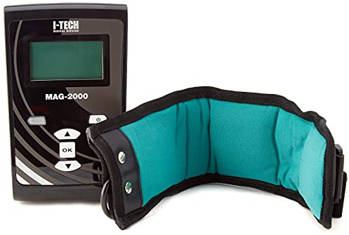I-Tech MAG 2000 für die häusliche und professionelle Magnetotherapie, 2 Kanäle zu je 150 Gauß, 35 Programme, 3 Magnetelastikbänder, Tragetasche, Netzteil und Handbuch