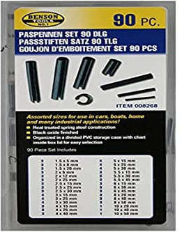 Clamping Sleeve / Dowel Pin Set 90 Pieces Black