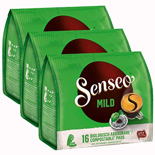 Senseo Doux, Nouveaux Design, Lot de 3, 3 x 16 Dosettes de Café