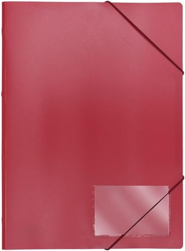 FolderSys 10 x Eckspannmappe A4 PP vollfarbig rot