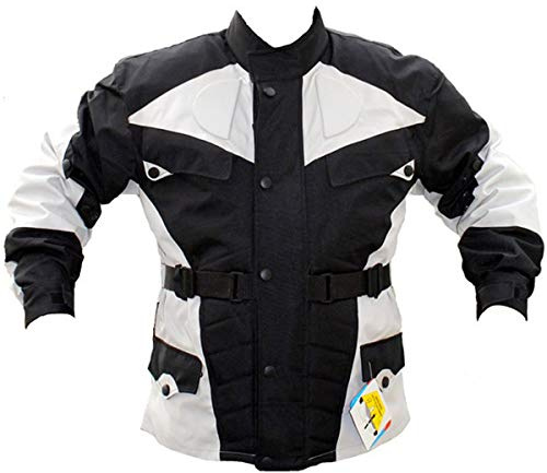 German Wear GW302J - Chaqueta de moto, negro/gris claro, M
