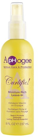 ApHogee Curlific Moisture Rich Leave-In 8oz von Atlas Ethnic | Frizz Control | Hitzeschutz | Feuchtigkeitsspendendes Style-Spray | Macht Locken, Wellen, Spulen | Versiegelt, schützt