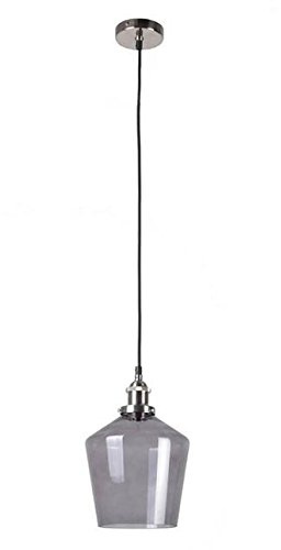 Pacific Lifestyle Glass Ceiling Lights | Retro Hanging Ceiling Lights for Bedroom | Modern Adjustable Glass Pendant Light for Living Room (Grey)