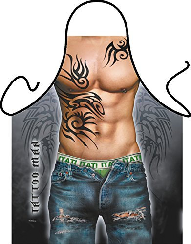 Tattoo Man Grillschürze Kochschürze Sexy Mann