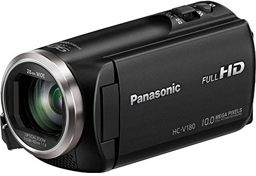 Panasonic Full HD Video Camera Camcorder HC-V180K, 50X Optical Zoom, 1/5.8-Inch BSI Sensor, Touch Enabled 2.7-Inch LCD Display (Black)