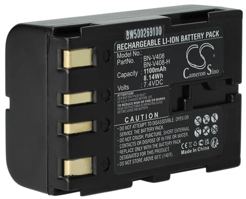 vhbw Batterie Remplacement pour JVC BN-V416, BN-V416U, BN-V428, BN-V428U, BN-V408, BN-V408U pour caméra vidéo caméscope (900mAh, 7,2V, Li-ION)