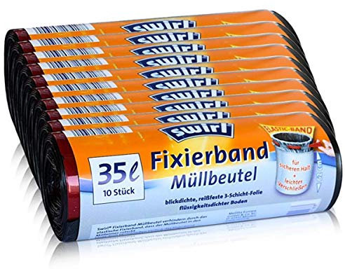 10x Swirl Fixierband Müllbeutel 35L (10 stk/Rolle)