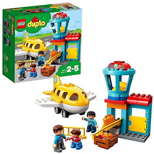 LEGO 10871 DUPLO Flughafen, Bauset mit Flugzeug für Kinder ab 2 Jahre
