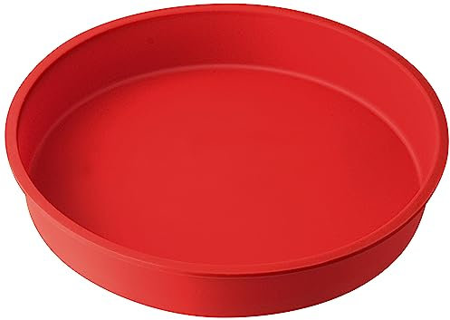 Dr. Oetker Stampo tondo Ø26 cm, per Torta alla Frutta, in Silicone, Linea Flexxibel, Adatto a Microonde, Forno e Congelatore, Colore - Rosso Acceso