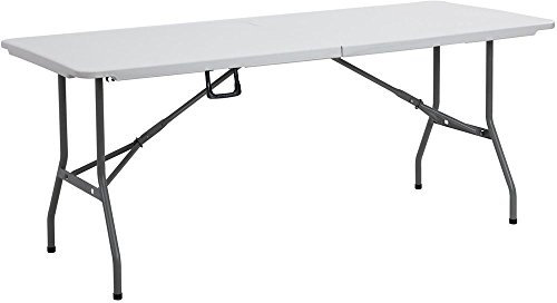 Home Vida Folding Table 6ft Heavy Duty Extra Strength Camping Buffet Wedding Market Garden Party Car Boot Stall Picnic Trestle Indoor Outdoor Foldaway