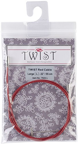 ChiaoGoo Twist RED Seil für Stricknadeln, 55 cm, Large Anschluss