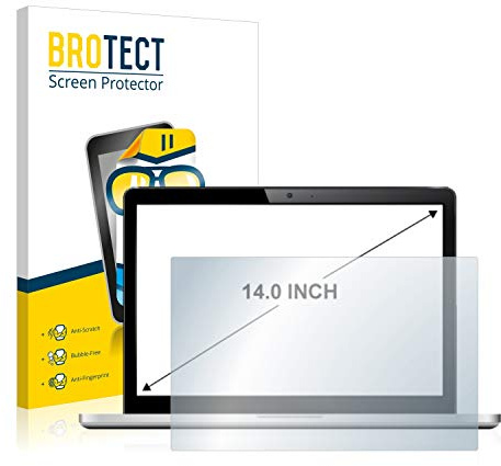 BROTECT 14 Schutzfolie für Notebooks mit 14,0 Zoll (35.6 cm) [305 x 185 mm, 15:9] - Klare Displayschutz-Folie Made in Germany