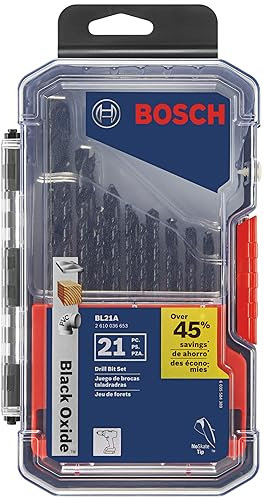 Bosch Set di punte per trapano BL21A in ossido nero