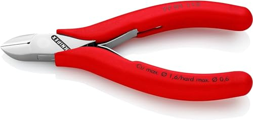 KNIPEX Elektroniksidavbitare Med ringled Med halkfria plastöverdrag 115 mm, 77 01 115