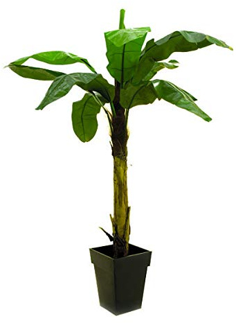 artplants.de Konstgjord palm, bananträd med 9 blad, 220 cm