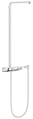 GROHE 26379000 Smart Control Shower System with Exposed Thermostat for Wall Mounting, Starlight Chrome