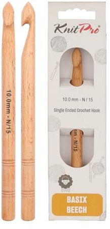 KnitPro - KnitPro Basix (10,00 mm) Virknål i björk - 1 enhet