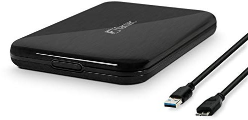 Fantec ALU-25U3 Box per Hard Disk da 2.5 SATA, USB 3.0, Nero