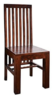 MASSIVMOEBEL24.DE Oxford Designer Stuhl Akazie, Farbe:Dunkelbraun, Anzahl:1 Stück, Material:Massivholz