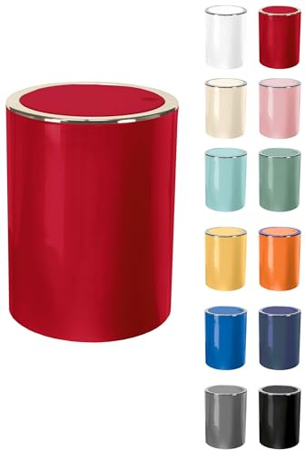KW Clappe 5Ltr plast gunga badrumskorg/kökskorg Röd
