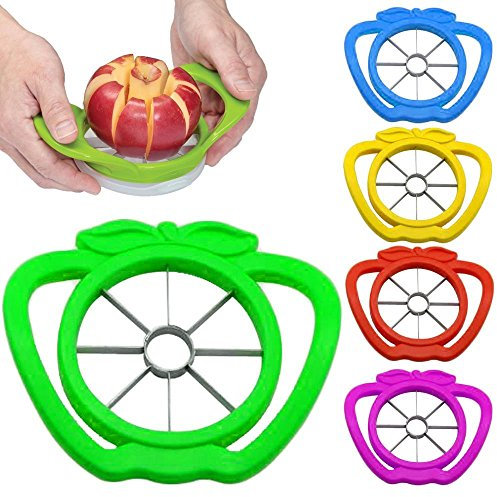 Kabalo ROT Edelstahl Apfelschneider wedger / SLICER / CUTTER / CORER / DIVIDER / PEELER auch PEAR und andere FRUIT! [RED STAINLESS STEEL APPLE WEDGER / SLICER / CUTTER / CORER / DIVIDER / PEELER also for PEAR and other FRUIT!]