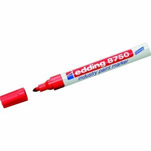 edding 10 x Lackmarker 8750 Industry Paint Marker rot Rundspitze