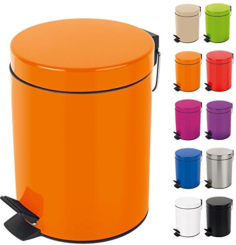 Spirella 10.16380 Sydney - Pattumiera a Pedale, 3 l, Colore: Arancione