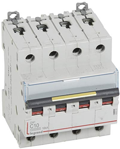 Disjoncteur DX³ 10000-16kA - 4P - 400V~ - 10A - courbe C - 4 modules