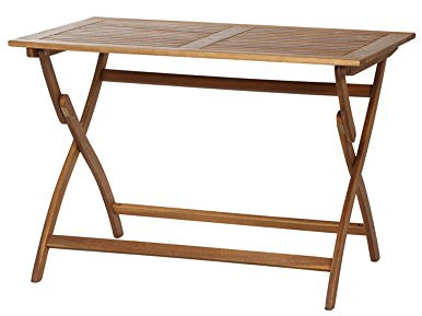Siena Garden 316953 Klapptisch Klapptisch, 110 x 70 cm, Gestell: Akazienholz, geölt in natur, Tischplatte: Akazienholz, FSC 100%, Braun