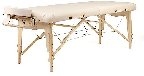 WellTouch Massageliege »Balance II« (71 cm), mobil, tragbar, verstellbare Kopfstütze, Armschlaufe & Tragetasche inklusive, Creme-beige