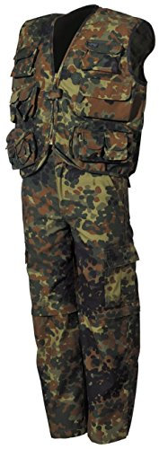 MFH Kinderanzug Weste und Hose für Jungen und Mädchen (Flecktarn/M (134/140))