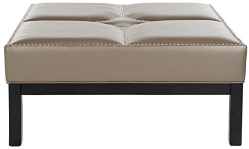 Safavieh SEU4644B Jason Ottoman Cuir Argile 94 x 94 x 46,48 cm