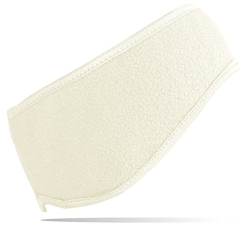 dy_mode Stirnband Ohrenschutz Ohrenwärmer Fleece für Damen und Herren - Unisex - OS002 (Weiß)