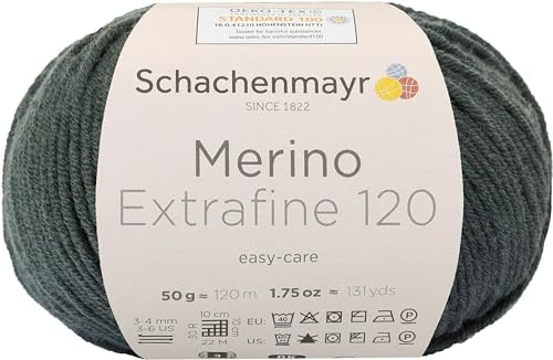 Schachenmayr Merino Extrafine 120 9807552-00171 olive Handstrickgarn, Schurwolle, 10 x 10 x 7 cm